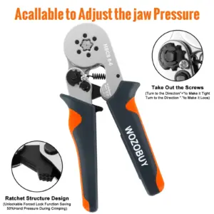 Ferrule Crimping Tool HSC8 for Electrical Work 14 S41ad6394b9b5467abb3eba4c38c677d5h