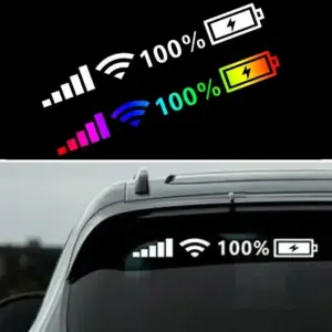 Reflective Digital Interface Car Sticker