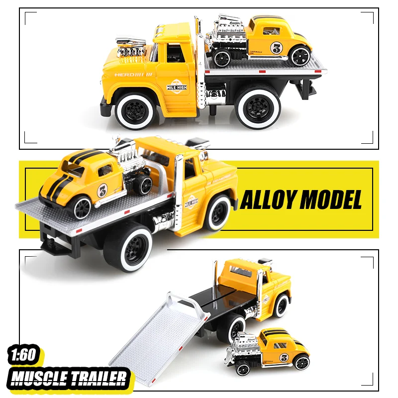 Vintage Die-Cast Truck Set 1:60 Scale in Red 4 Vintage Die-Cast Truck Set 1:60 Scale in Red - Image 4