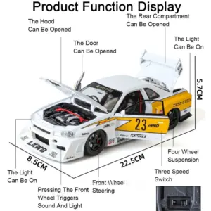 Tourbillon GTR S15 1:24 Scale Model Car 15 S43cd049bf8c84fef82f264ee987aea8fe