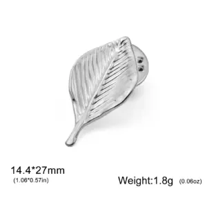 Stainless Steel Leaf Brooch for Women 15 S4539e5f8e1ce4121b8c91bd103506e1fy
