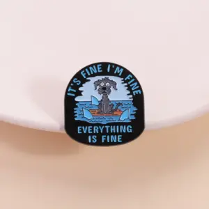 Humorous Mourning Puppy Badge with Sharks 10 S4571a3c0d234466d9435bb6cac5ddb1eO