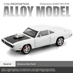 1/24 Alloy War Horse Car Model in Black 17 S4694aed2777b4e75a074d4d3ba895152R