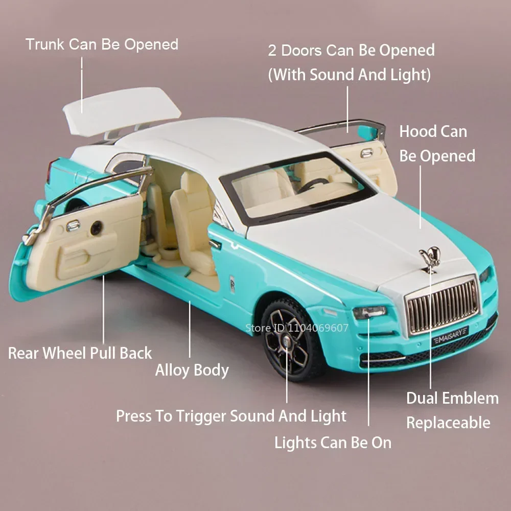 Luxury 1:32 Rolls-Royce Wraith Diecast Model 5 Luxury 1:32 Rolls-Royce Wraith Diecast Model - Image 5