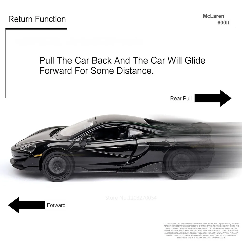 1/32 Scale Alloy McLaren 600LT Model Car 4 1/32 Scale Alloy McLaren 600LT Model Car - Image 4