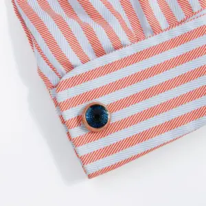 Rose Gold Border Blue Eye Unisex Cufflinks 9 S471ba73af2f04d658d24db1a10ffec34s