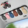 Stylish Microfiber Leather Car Glasses Holder