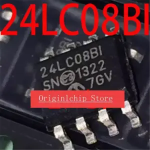 50-Pack 24LC08BI EEPROM ICs for Surface Mount