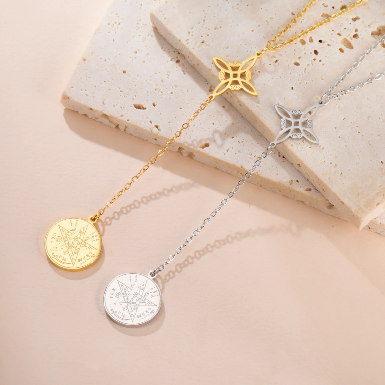 Stainless Steel Tetragrammaton Necklace 3 Stainless Steel Tetragrammaton Necklace - Image 3