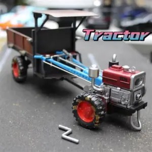 Blue 1:24 Scale Tractor Model for Collectors