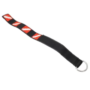 Black Nylon Dive Wrist Strap with Red White Stripe 10 S4a2d0d4c704a4644a8344d97e0e791112