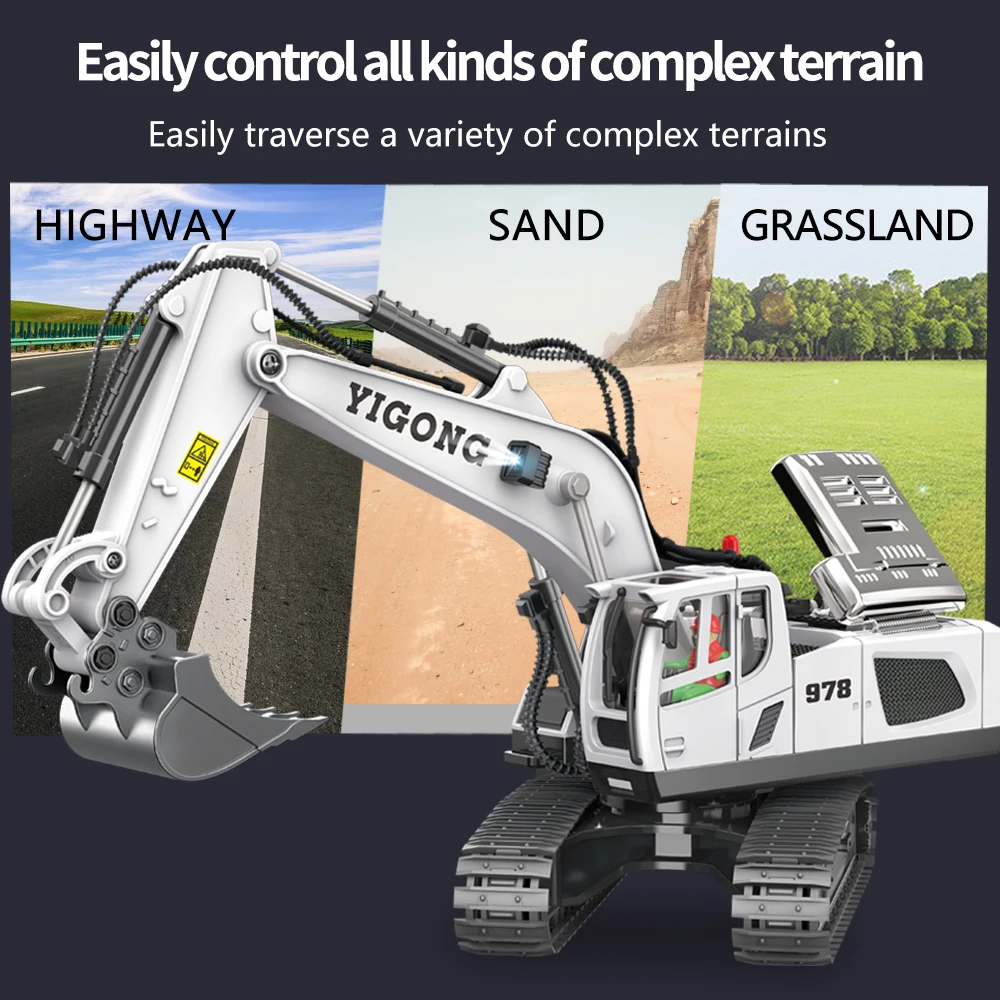 1:20 Scale RC Excavator with 12-Channel Control 4 1:20 Scale RC Excavator with 12-Channel Control - Image 4