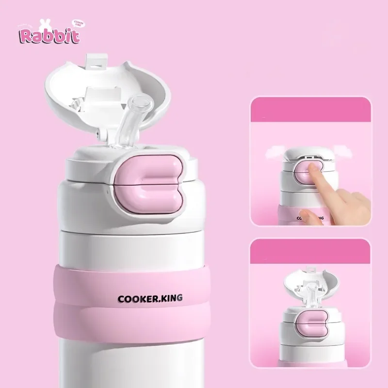 Bunny-Themed 316 Stainless Steel Water Bottle 3 Bunny-Themed 316 Stainless Steel Water Bottle - Image 3