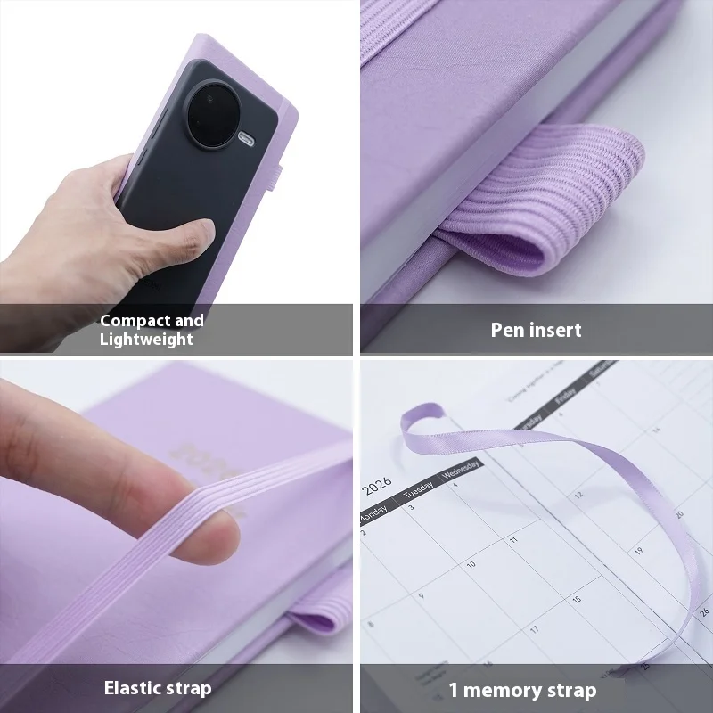 Elegant 2026 Weekly & Monthly Planner in PU Leather 4 Elegant 2026 Weekly & Monthly Planner in PU Leather - Image 4