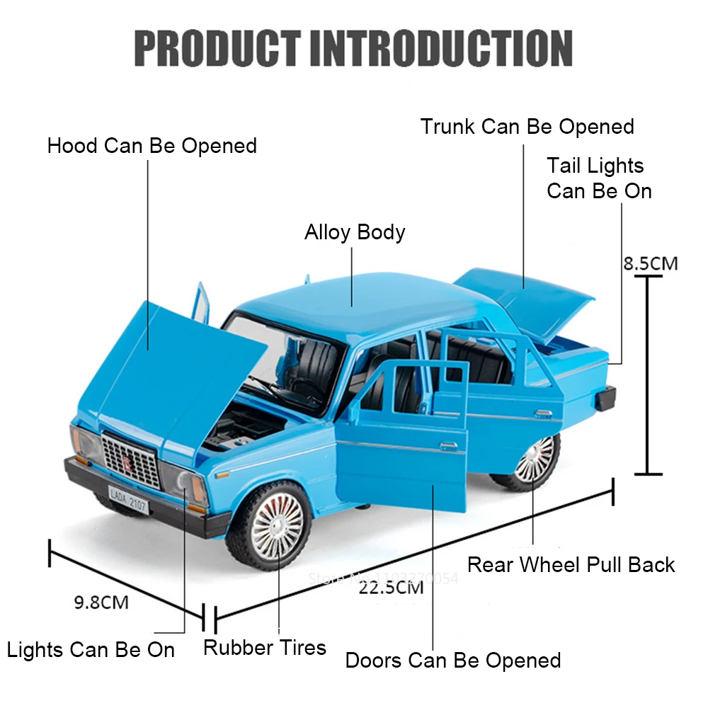 1:18 Scale Alloy LADA 2107 Model Car 5 1:18 Scale Alloy LADA 2107 Model Car - Image 5