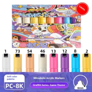 Vibrant 8-Color Uni POSCA Graffiti Marker Set 14 S544aee01fb0847648102246e843285fbk