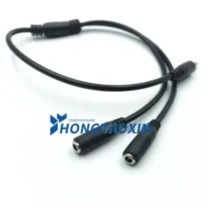 Black DC Power Splitter Extension Cable 0.35m 8 S567005b8bf524c5c97488c89993489ffR