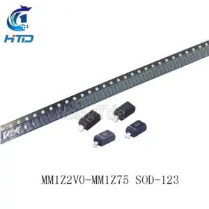 Set of 100 Surface-Mount Zener Diodes MM1Z2V0–MM1Z43V