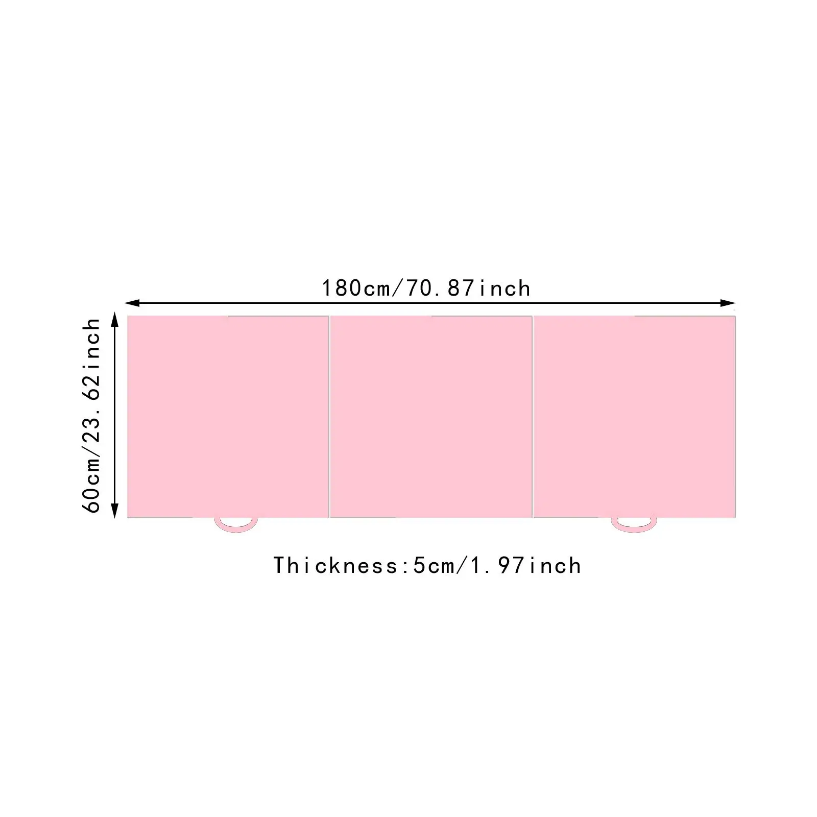 Foldable 180cm x 60cm x 5cm Exercise Yoga Mat 6 Foldable 180cm x 60cm x 5cm Exercise Yoga Mat - Image 6