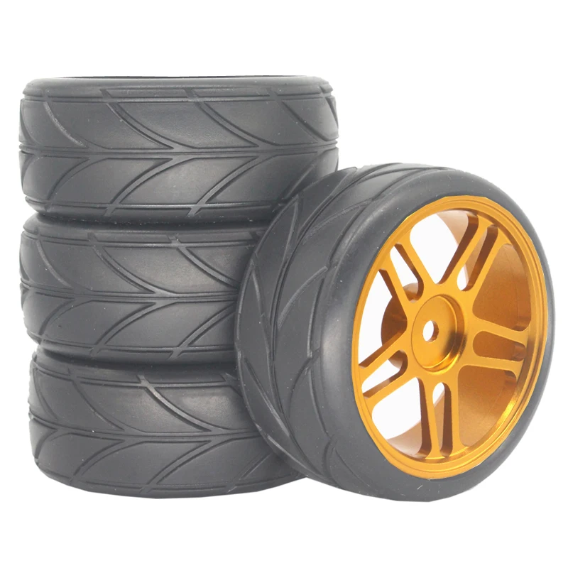 1/10 RC Rally Tires Set with Purple Rims 5 1/10 RC Rally Tires Set with Purple Rims - Image 5