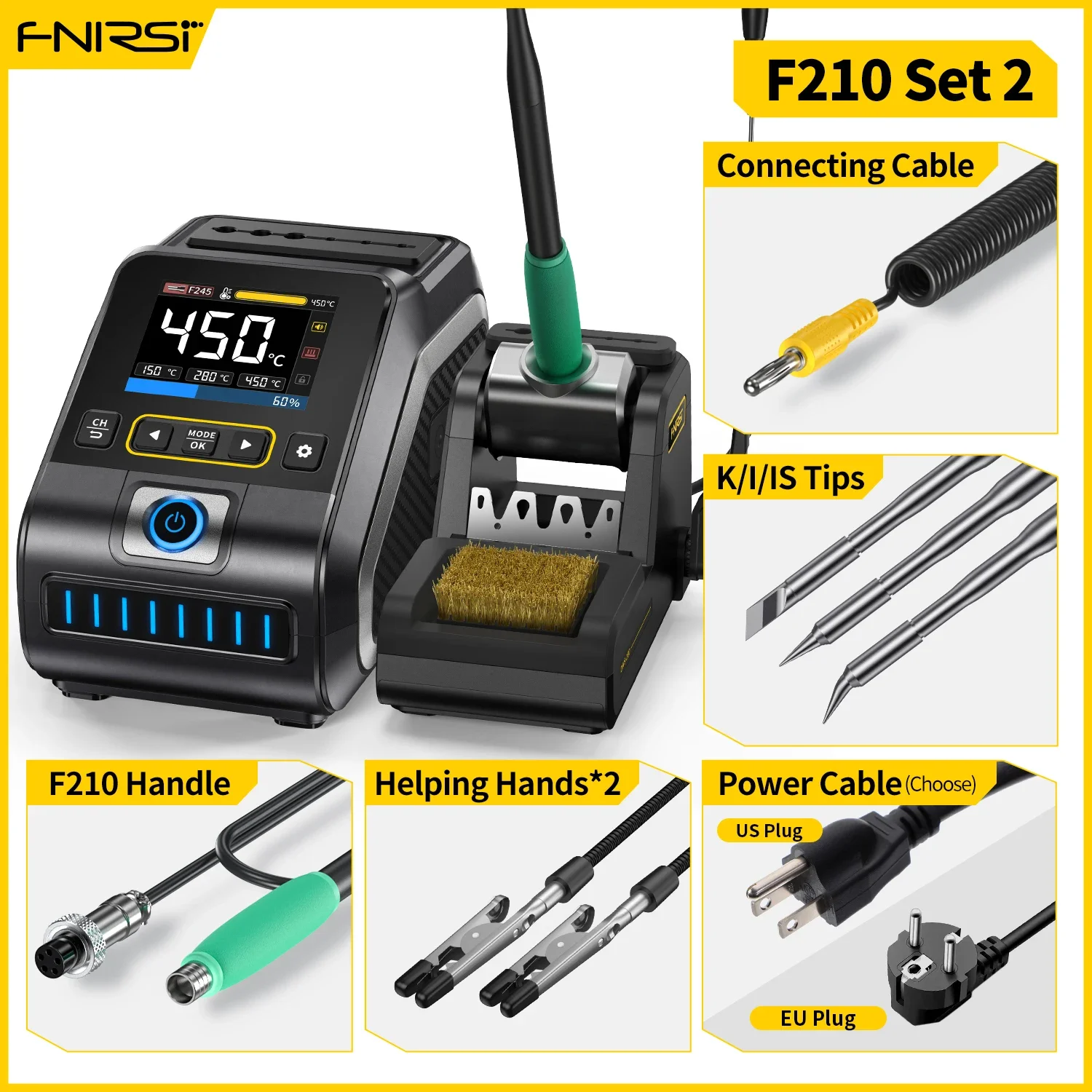 FNIRSI DWS-200 Soldering Station with 200W Power 7 FNIRSI DWS-200 Soldering Station with 200W Power - Image 7