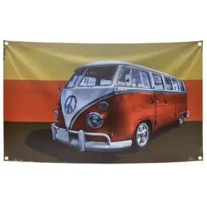 Vintage Volkswagen Bus Banner 90x150cm 15 S5caee7f6ce4e4a73bdb3538028579904m