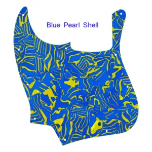 Left-Handed 5-String Jazz Bass Pickguard Vintage Yellow 13 S5dda987dccfb40a385df1c5ed0c82f26z