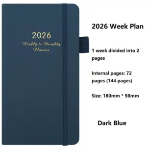 Elegant 2026 Weekly & Monthly Planner in PU Leather 19 S616d369860c041c49446f331a57b0253s