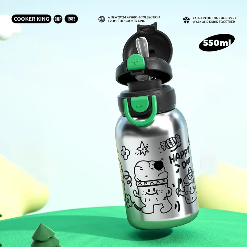 Children's Stainless Steel Cartoon Water Bottle 7 Children's Stainless Steel Cartoon Water Bottle - Image 7
