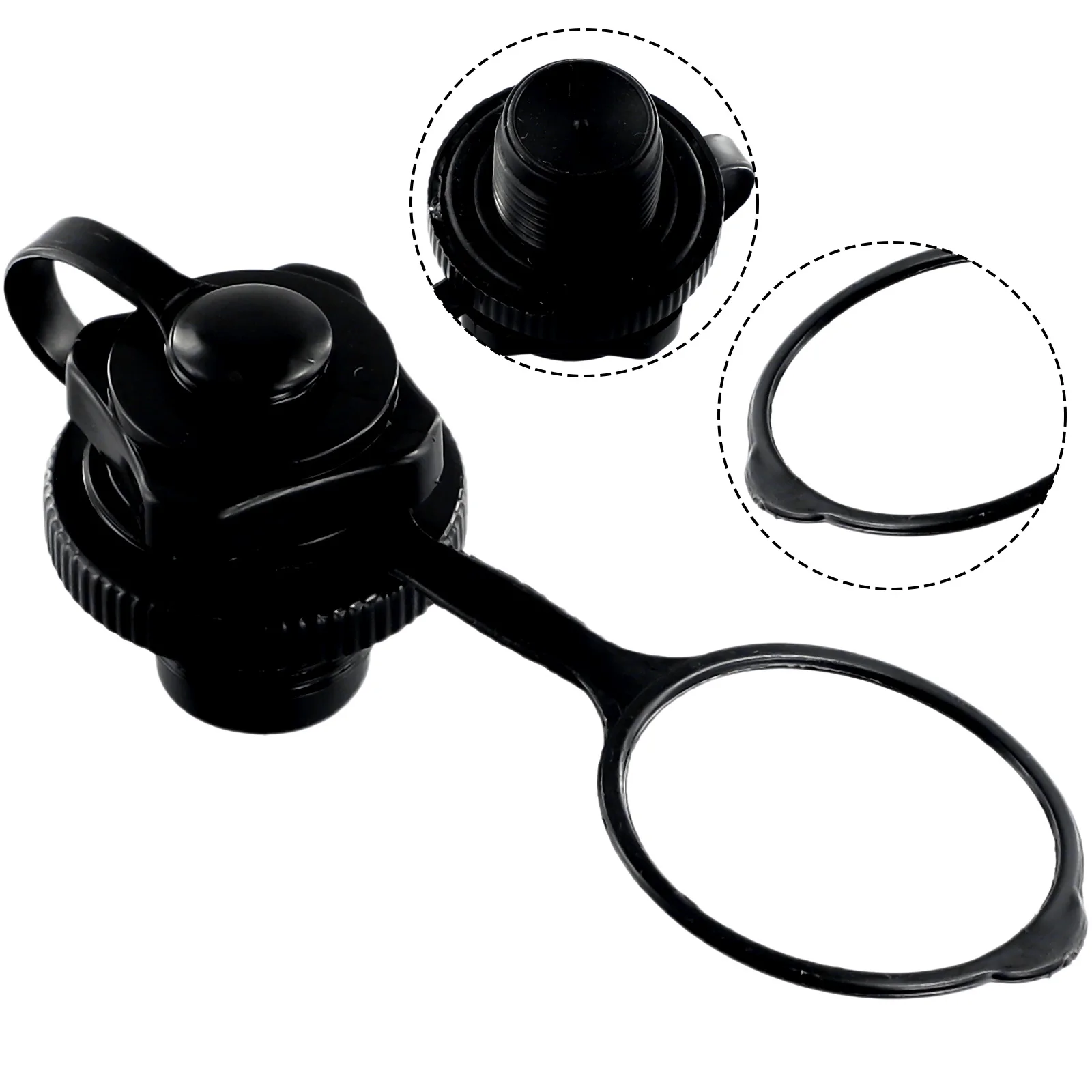 Black Plastic Inflation Valve for Boats and Inflatables 4 Black Plastic Inflation Valve for Boats and Inflatables - Image 4