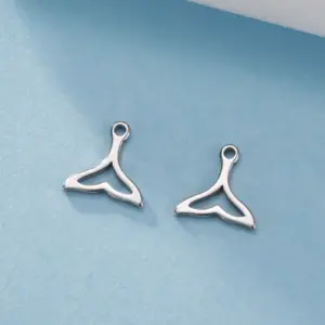 Stainless Steel Fish Tail Jewelry Charms Set 10 S66689fd3b6554f8ba8fb50d560257531b