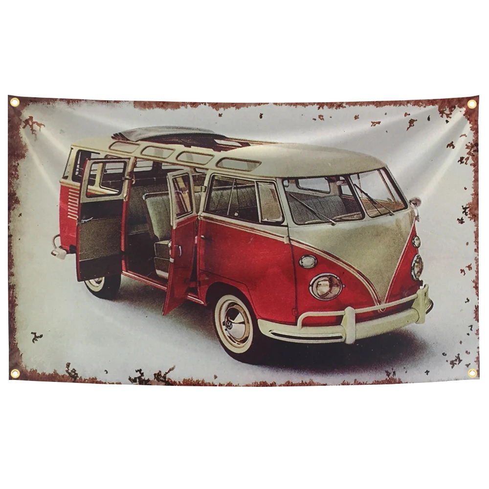 Vintage Volkswagen Bus Banner 90x150cm 8 Vintage Volkswagen Bus Banner 90x150cm - Image 8