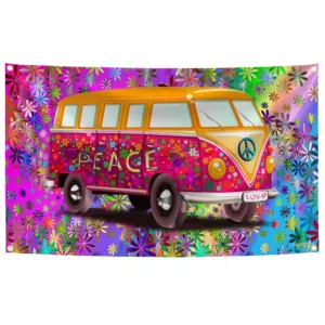 Vintage Volkswagen Bus Banner 90x150cm 12 S6a9883da657b4b2eadc36318cf48e3f89
