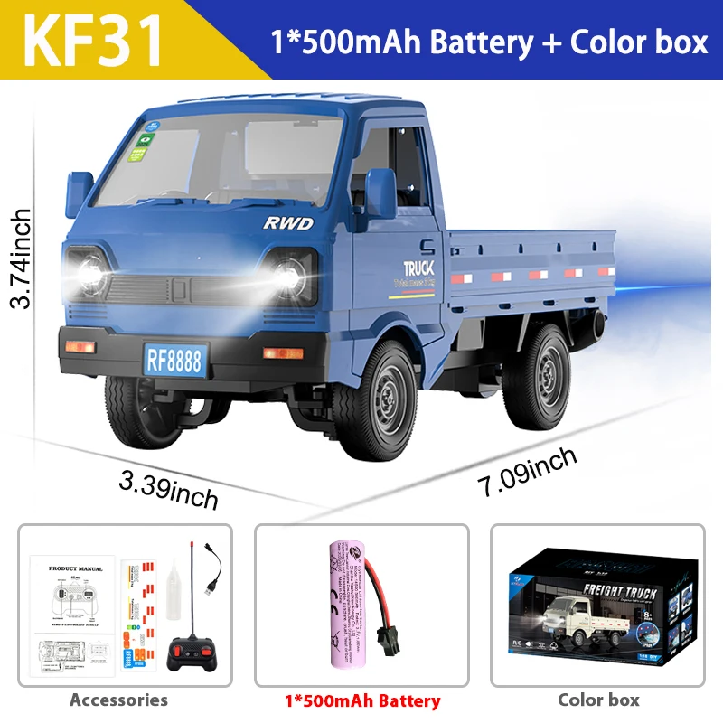 Vibrant Blue 1/18 RC Cargo Van for Rugged Terrain 8 Vibrant Blue 1/18 RC Cargo Van for Rugged Terrain - Image 8