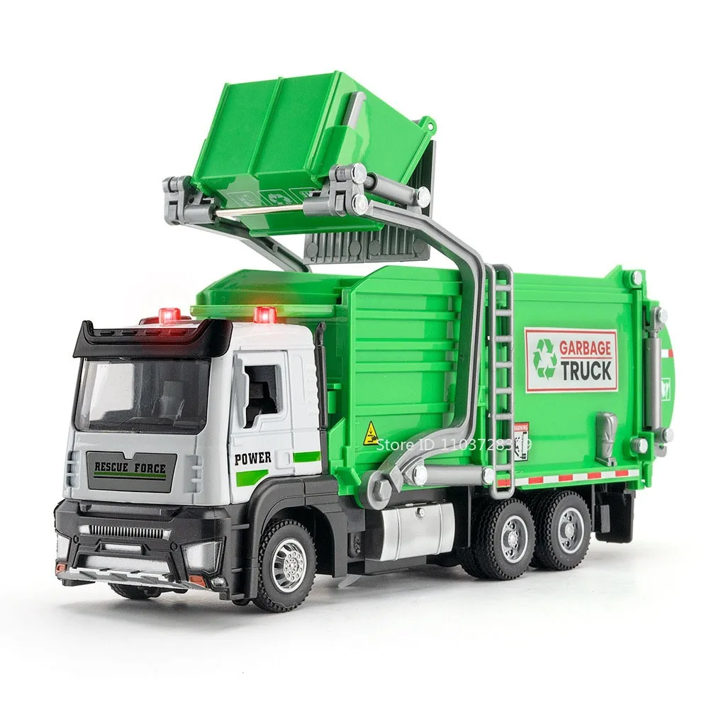 Realistic 1:32 Scale Toy Garbage Truck with Sound 8 Realistic 1:32 Scale Toy Garbage Truck with Sound - Image 8