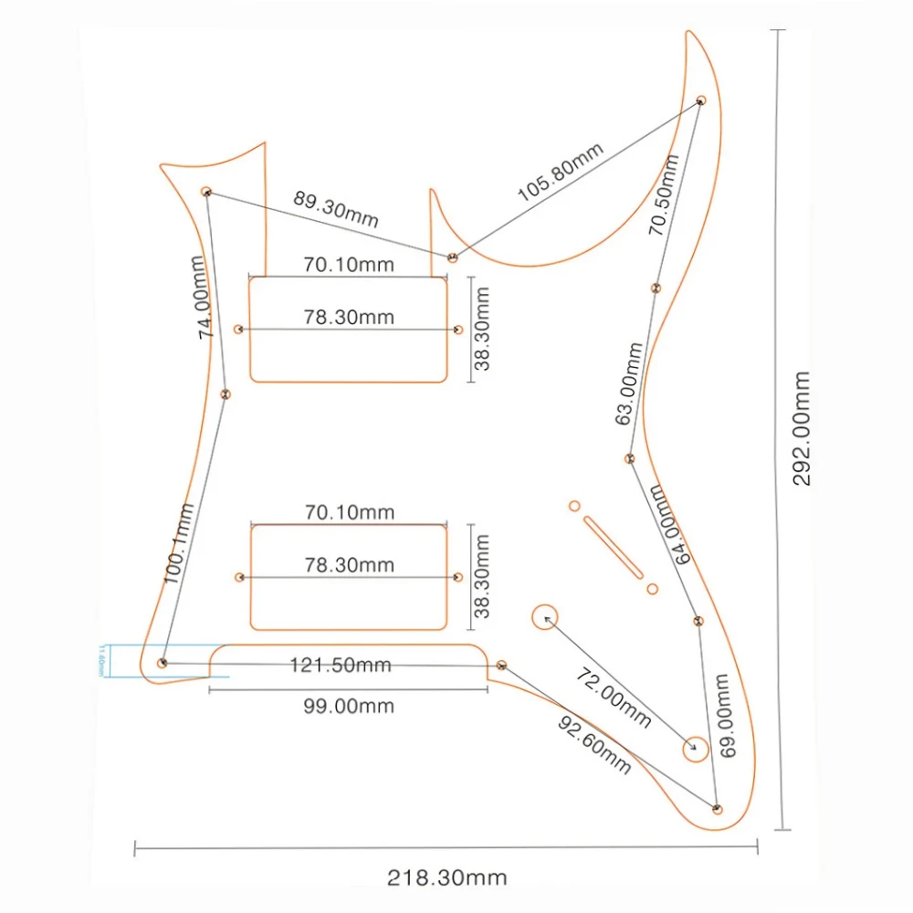 Custom Pickguard for MIJ Ibanez RG350 DXZ HH 6 Custom Pickguard for MIJ Ibanez RG350 DXZ HH - Image 6