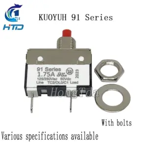 Manual Reset Thermal Circuit Breaker KUOYUH 91 Series 0.5A-3.5A