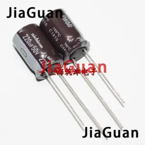 50-Piece Nichicon 220µF 50V Electrolytic Capacitors