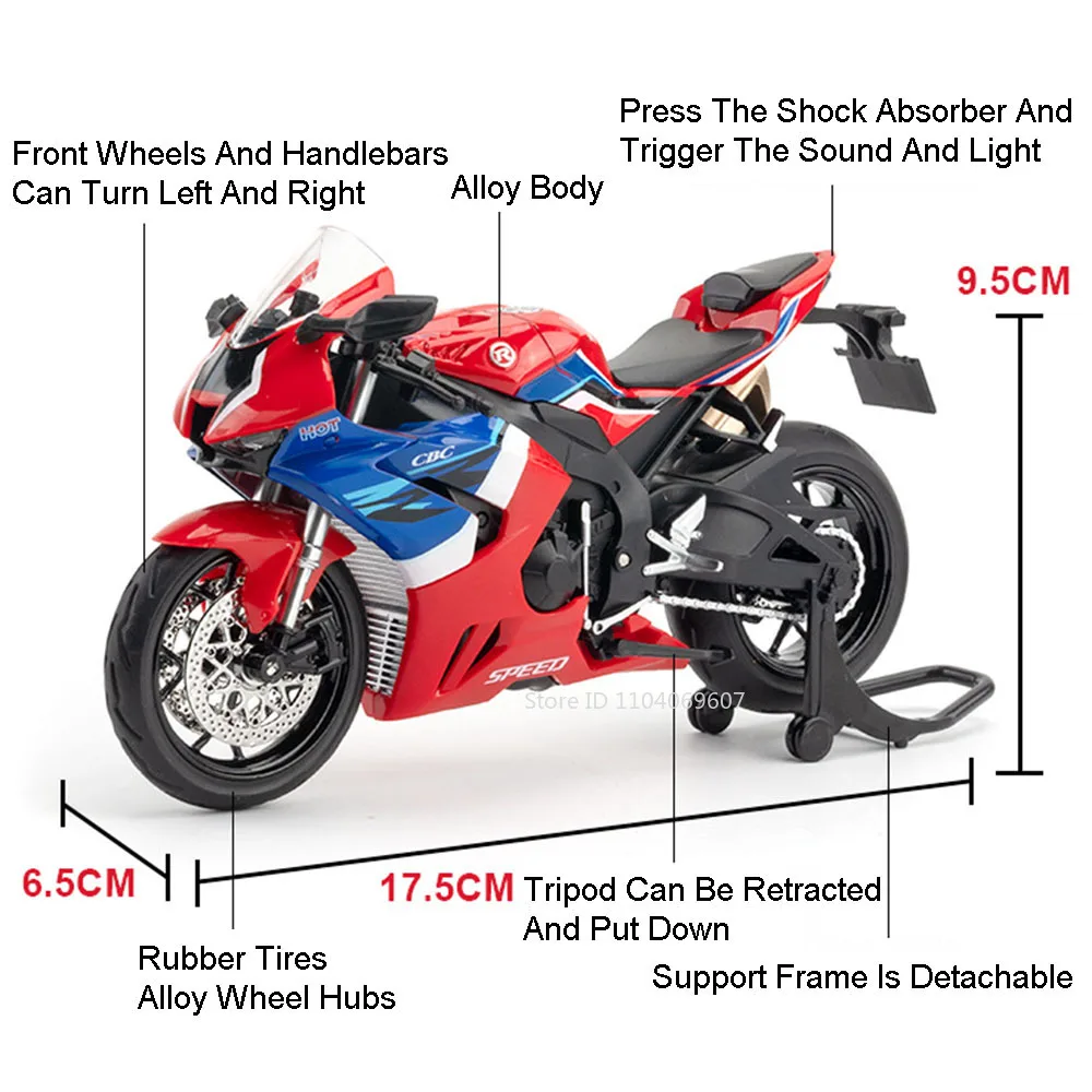 1/12 Honda CBR1000RR Motorcycle Model 2 1/12 Honda CBR1000RR Motorcycle Model - Image 2