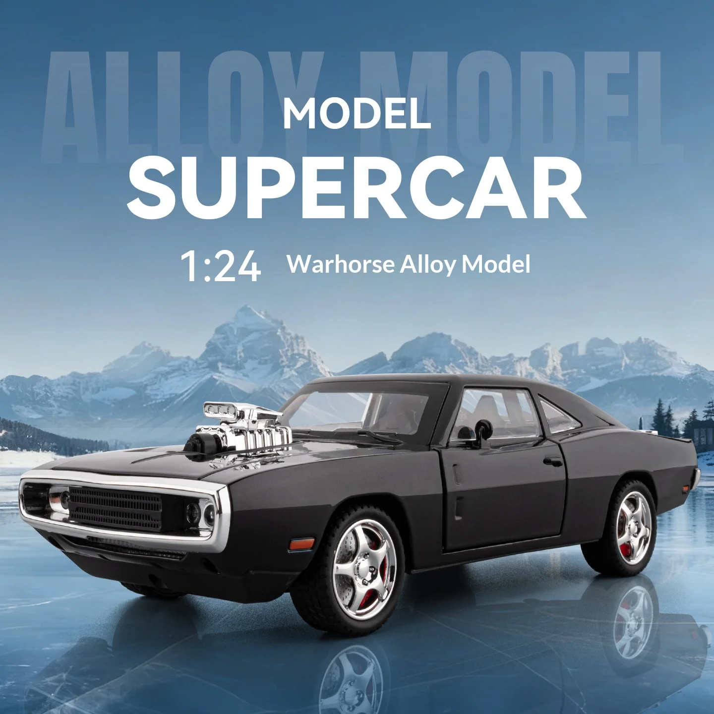 1/24 Alloy War Horse Car Model in Black 1 1/24 Alloy War Horse Car Model in Black