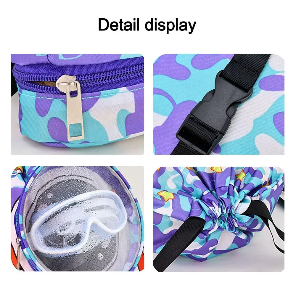Children's Swimming Bag Wet Dry Sseparation Waterproof Toiletry Storage Bag Sports Portable Cute Beach Backpack for Boys Girls 4 Children's Swimming Bag Wet Dry Sseparation Waterproof Toiletry Storage Bag Sports Portable Cute Beach Backpack for Boys Girls - Image 4