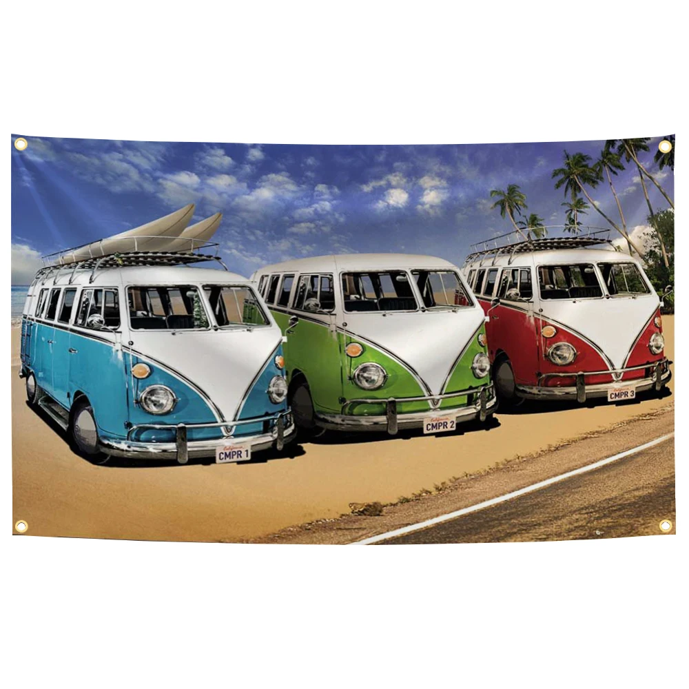 Vintage Volkswagen Bus Banner 90x150cm 7 Vintage Volkswagen Bus Banner 90x150cm - Image 7