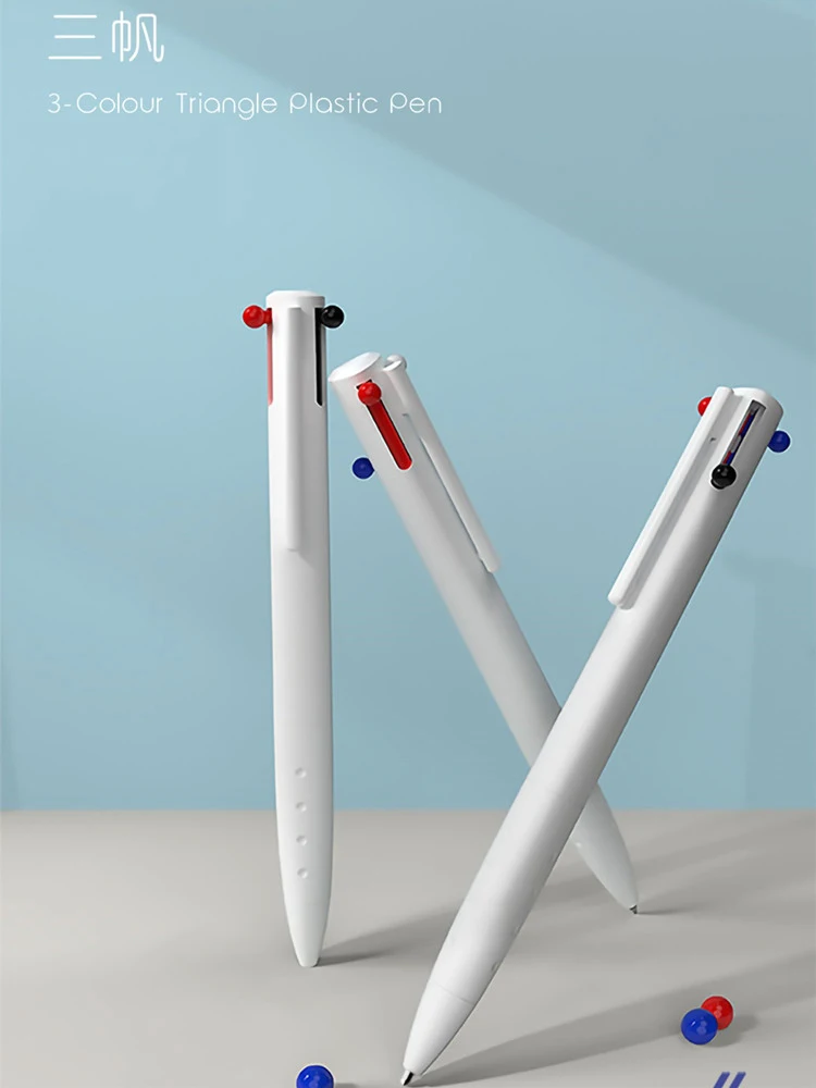 Tri-Color Ergonomic Gel Pen with 0.5mm Tip 2 Tri-Color Ergonomic Gel Pen with 0.5mm Tip - Image 2