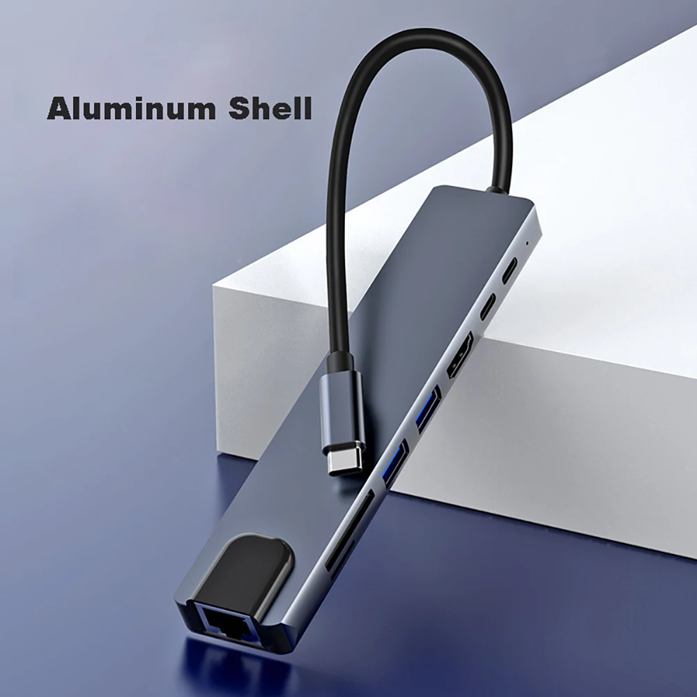 Aluminum USB-C Hub with 8 Ports 5 Aluminum USB-C Hub with 8 Ports - Image 5