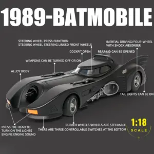 1:18 Batmobile diecast collectible model 11 S6fc20c2754a94fd3857d0e110b812f3bv