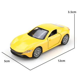 Diecast Pull-Back Sports Car in Red, Yellow & Black 9 S70211d8ffa384d6a94926346d53d1e9dS