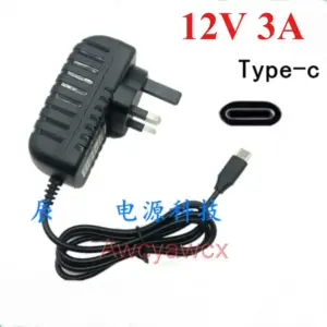 12V 3A Power Supply Adapter with USB-C Output 13 S70f3b088dfc8415d9c3fc2c8edc97f41f
