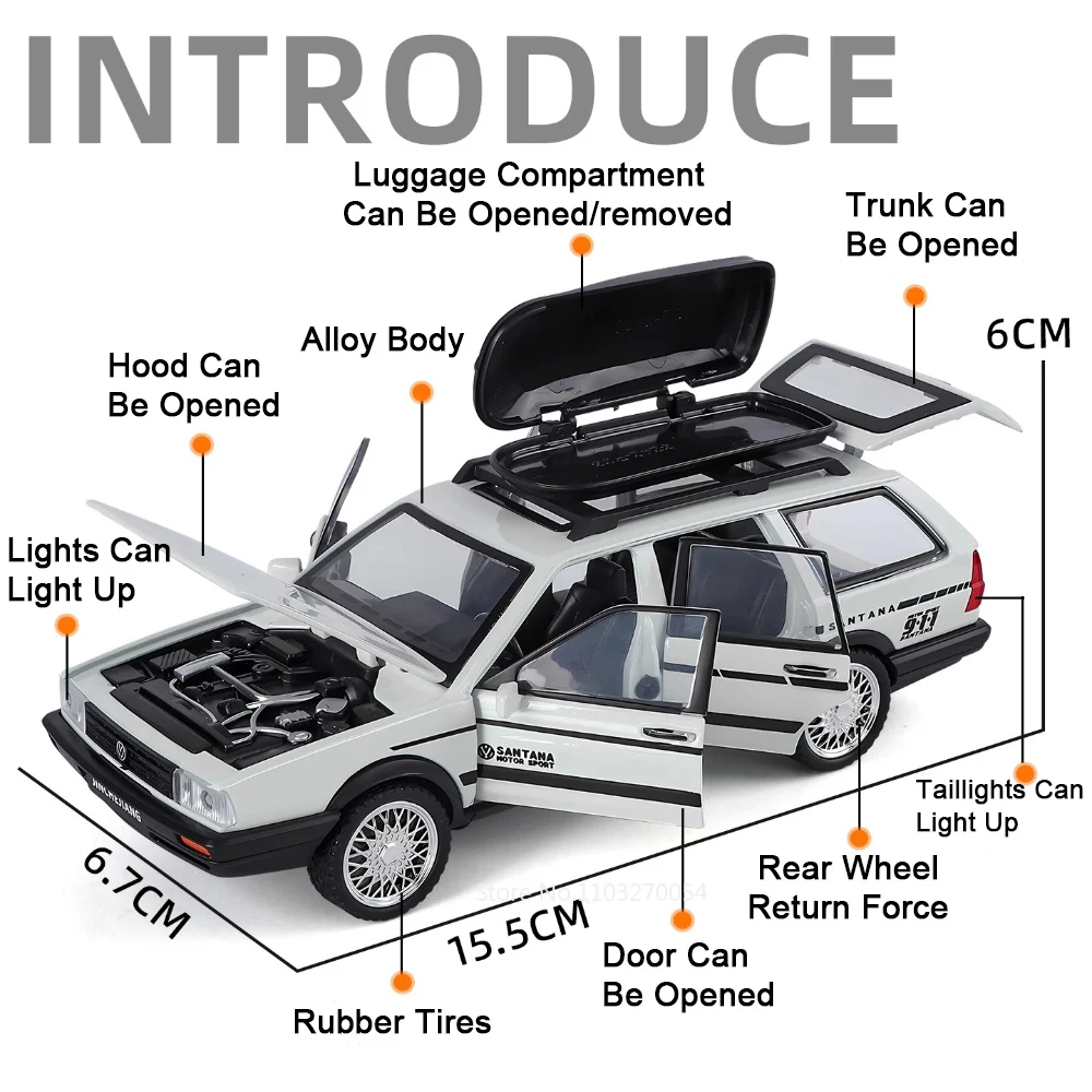 Vintage Santana Wagon 1:32 Diecast Model 6 Vintage Santana Wagon 1:32 Diecast Model - Image 6