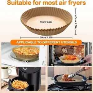 Natural Unbleached Air Fryer Paper Liners 50-100 Pack 13 S746778f3ed6f4a85bc3d87102b9a3e7dB