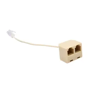 Neutral Beige RJ11 Splitter and Adapter 10 S74aaa793edb34266aaac565bd816da4cX